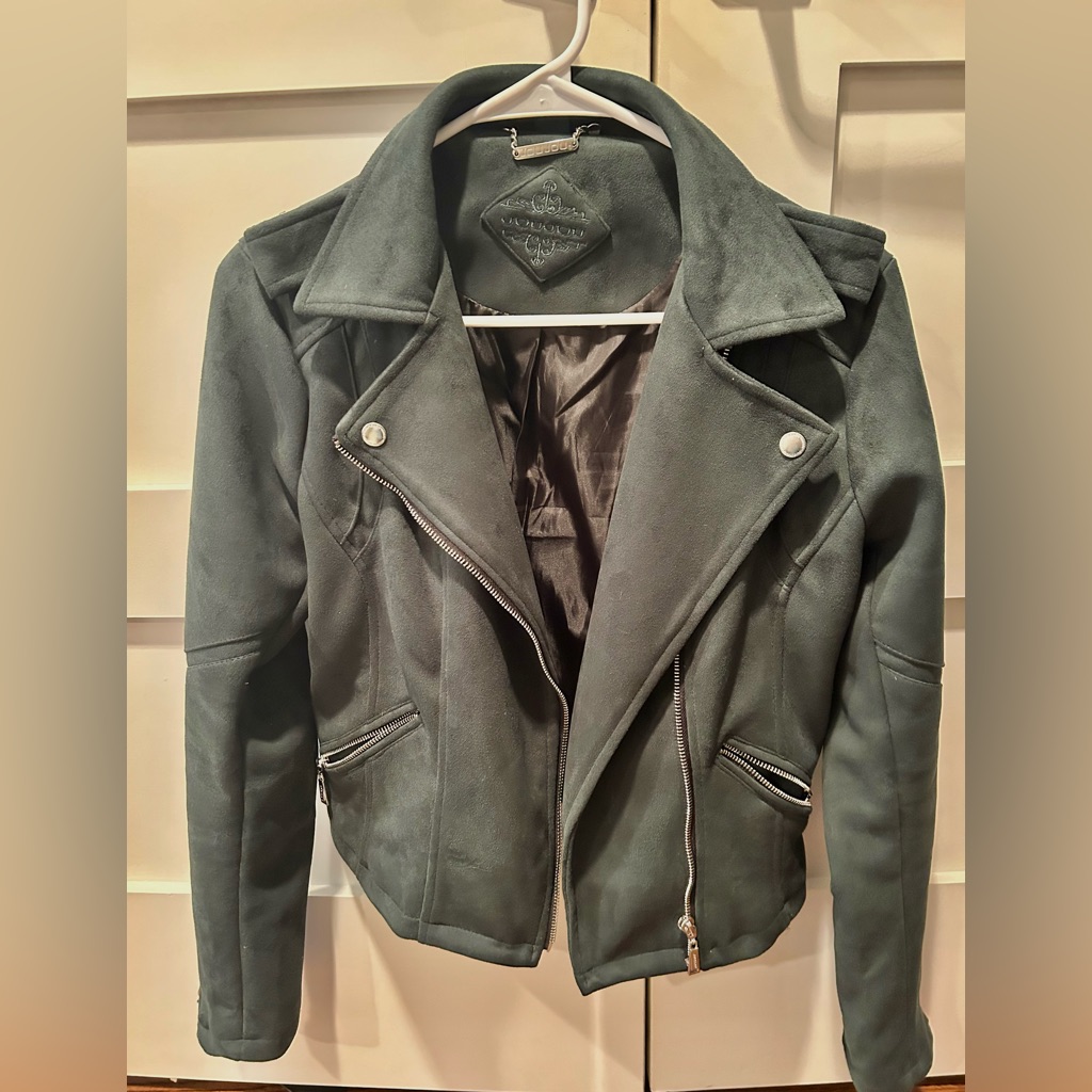 Emerald Green Suede Jacket